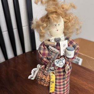 Hand crafted sewing lady